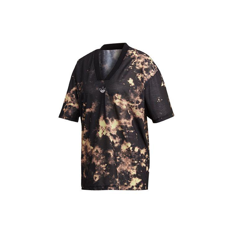

Adidas Originals Aop T-Shirt Loose Tie-Dye Print Knit Short Sleeve Drop Shoulder T-Shirt Women Tops FM1960 34