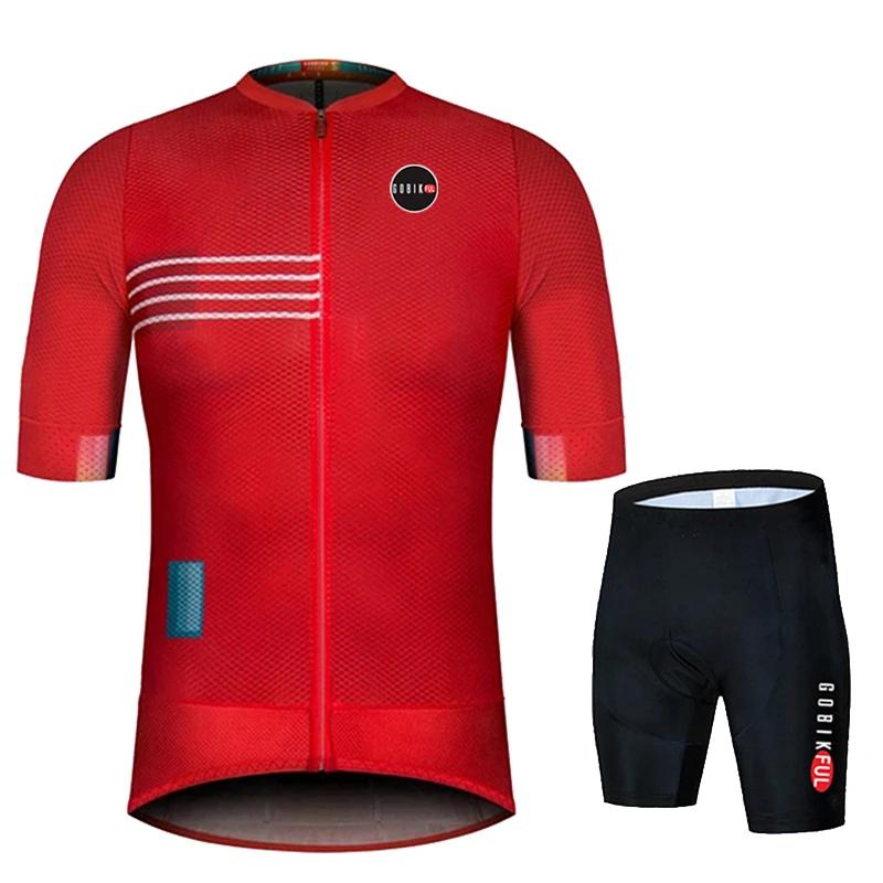 2026 Gobikful Set Maglia Ciclismo Uomo Abbigliamento Estivo Ciclismo Magliette Bici da Strada Completo Pantaloncini con Bretelle Bici MTB Ropa Ciclismo Maglia