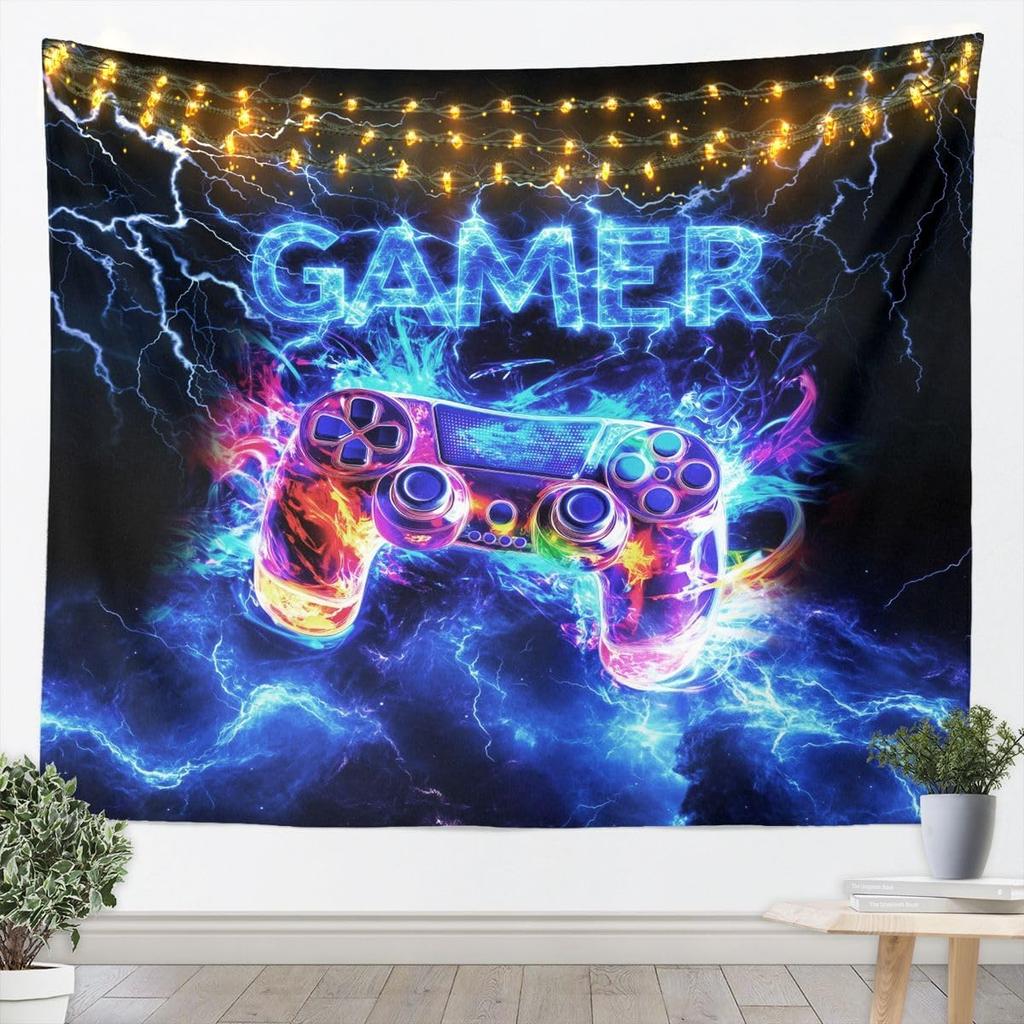 Modern Game Console Controller Wall Art for Living Room Bedroom Game Room Decor Wall Hanging Blanket Teen Boy Room Decor Home