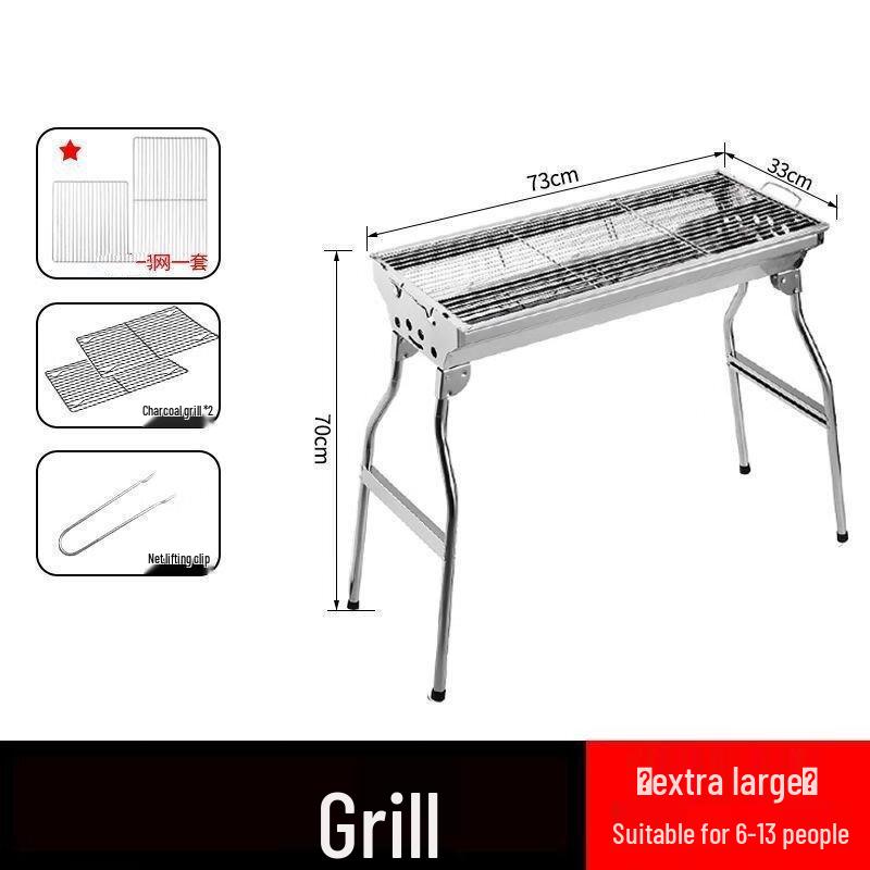 Zhishi Outdoor Portable Folding Smokeless Camping BBQ Grill