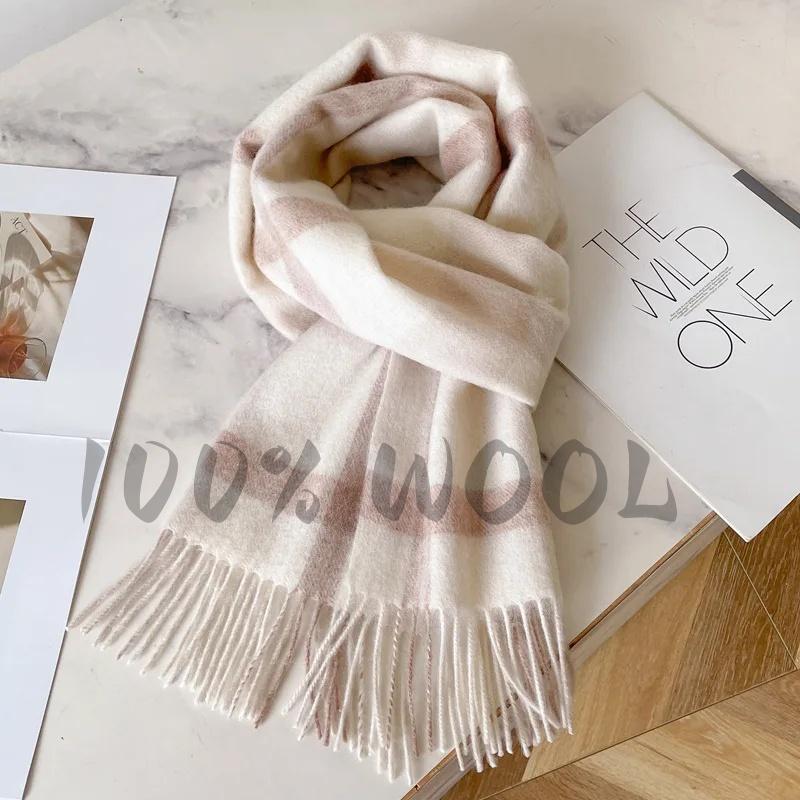 Yiran Shoe Industry Women's 69Color Wool Scarf Luxury Cashmere Winter Blanket Wraps Casual Plaid Print Pashmina Bufanda Poncho Stoles Echarpe 180Cm