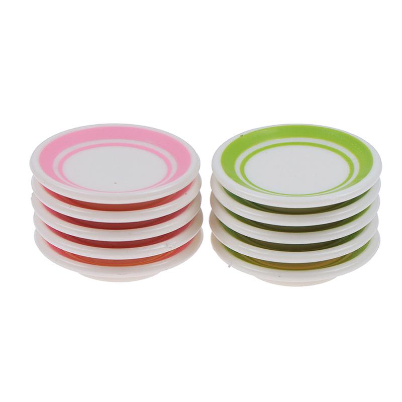 1 Zestaw Wytrzymałych Mini Talerzyków Stołowych Akcesoria do Miniaturowego Domku dla Lalek