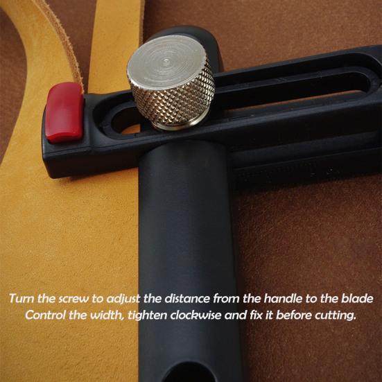 Adjustable Leather Strip Cutting Tool with Clear Scale User-Friendly Compact Design Portable