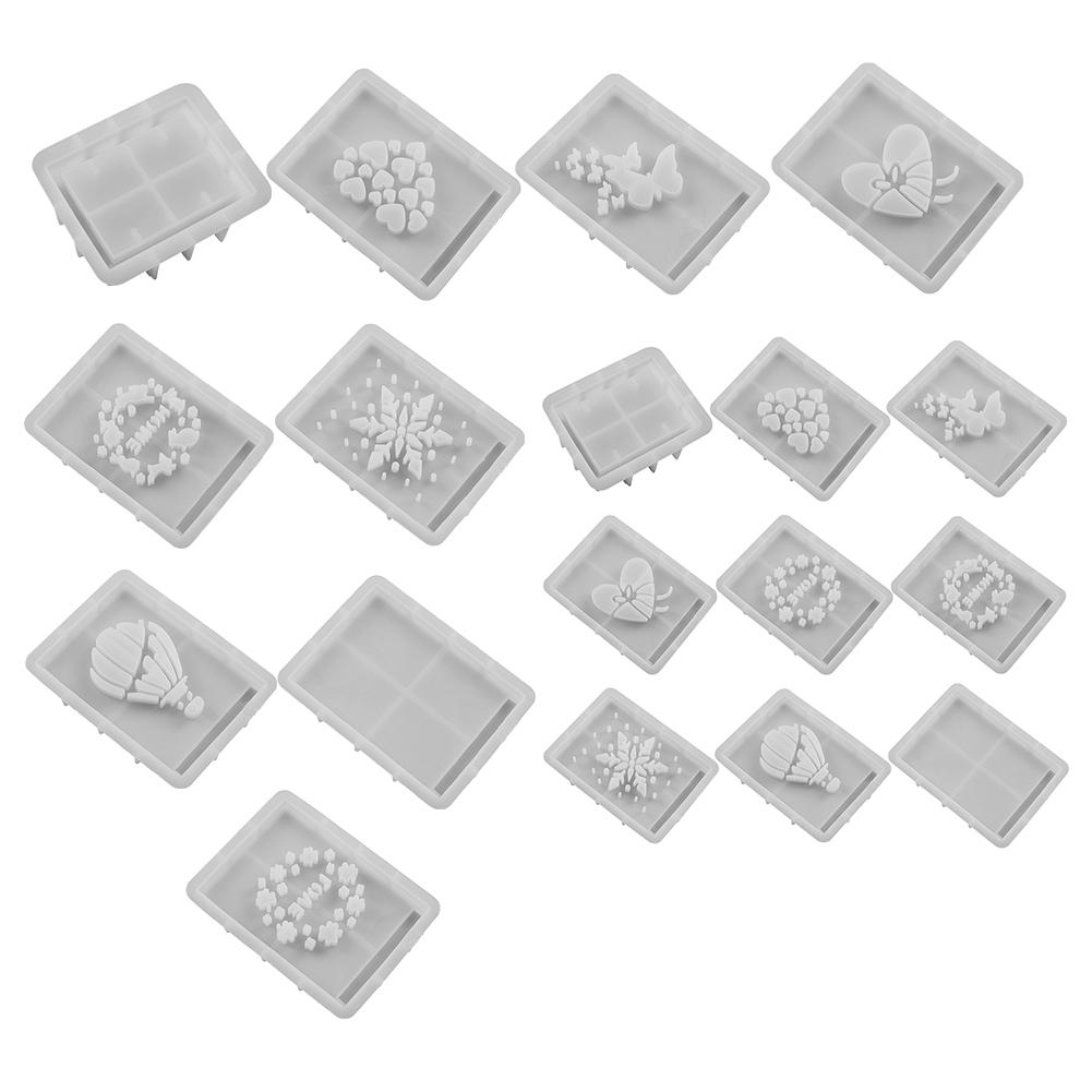 Silicone Storage Box Mould Silhouette Mold DIY Rectangular Casting Mould Non Stick Gift Box Plaster Air Hand Craft Casting Mould