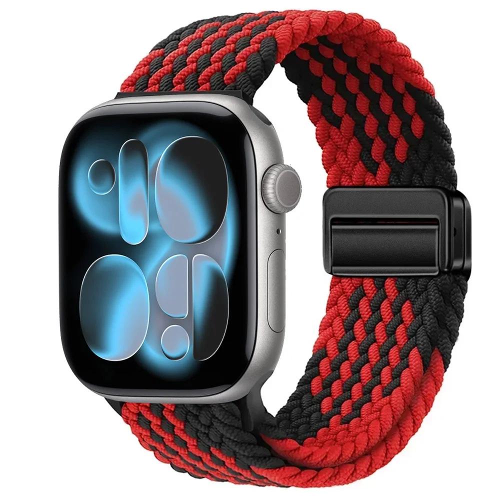 Nylon Strap for Apple Watch 11 10 46mm 42mm/Ultra 3 2 1 49mm Magnetic buckle Wristband iWatch 9 8 7 6 5 4 SE 45mm 44mm 41mm 40mm
