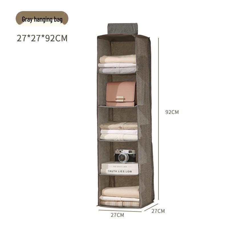 Multi-Layer Hanging Fabric Storage Bag for Clothes and Sundries