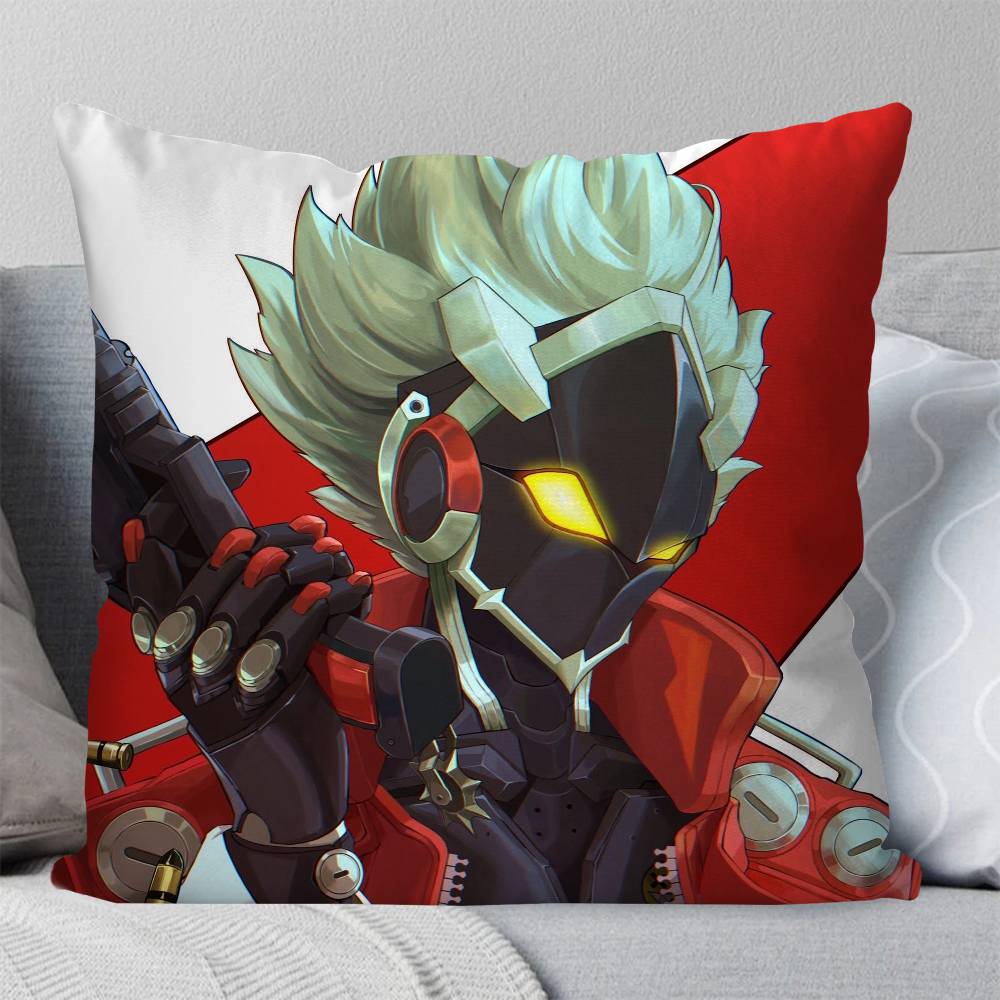 Billy Kid Anime ZZenless Zone Zero Pillow Case Fashion Square Pillowcase Bedroom Sofa Room Ins Decoration Leisure