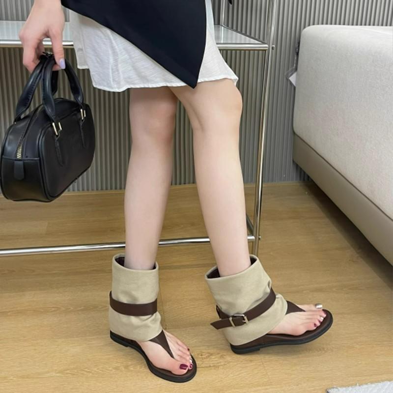 Retro belt buckle pants boots women s new fashion open-toed herringbone boots inner height increase short boots two wear cool boots 39 верблюд 4200₽