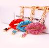 Chic Diamond Red Lips Keychain Pendant for Ladies' Bags