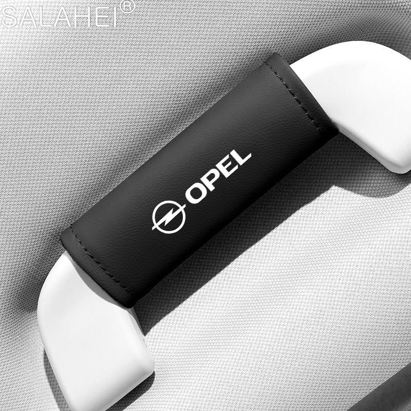 

Кожаная накладка на ручку подлокотника потолка автомобиля, защитные чехлы, аксессуары для Opel Corsa D Astra Insignia Combo OPC Vauxhall