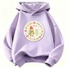 Kids Girls Hoodie Elfie Cartoon Super Elf & Winged Fairy Graphic Sweatshirt Floral Mushroom Circle Print  Casual Pullover Children Autumn Outfit