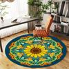 1pc mandala flower Round Chair mat Area Rug - Non-Slip, Floor Mat for Office, Bedroom, and Indoor Decor  -100905