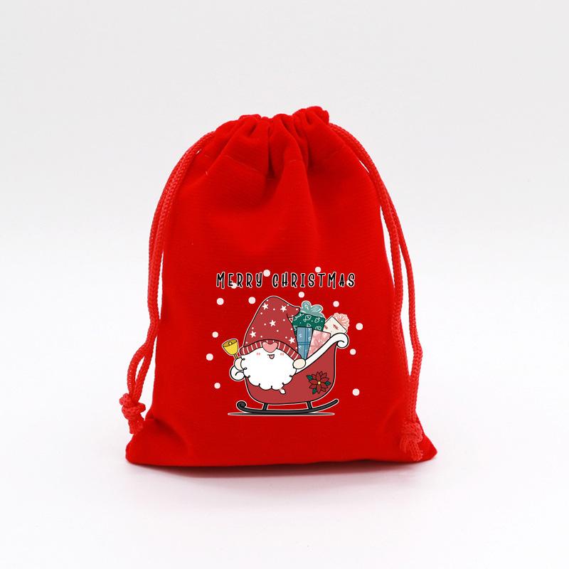 

Рождественский снеговик, лось, Санта-Клаус, рождественская елка для конфет, печенья, красная упаковка 13x18cm