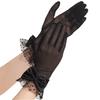 Polka Dot Wedding Bridal Gloves White Long Finger Mittens Black Lace Gloves  Masquerades Party