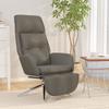 Day and Night - Day and Night Relaxation Armchair and Footrest Genuine and Synthetic Leather Grey