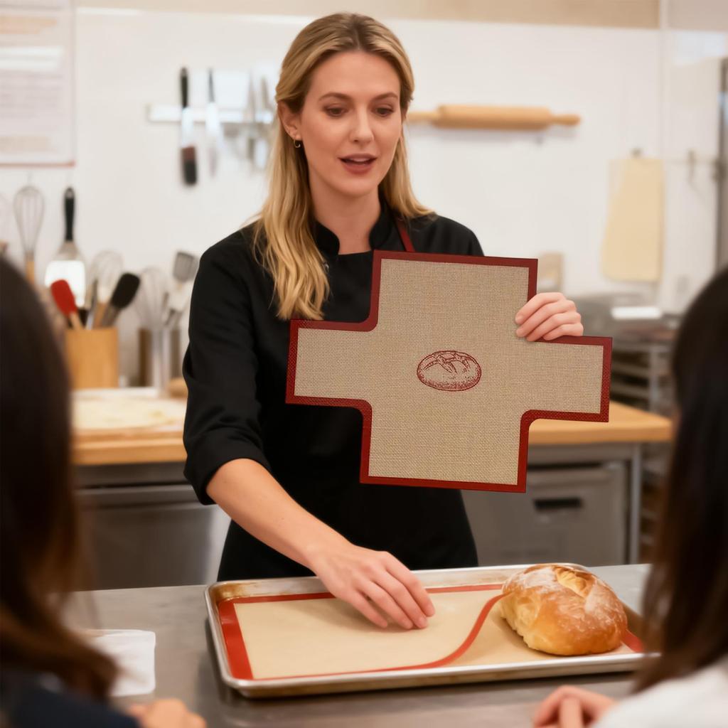 Silikon Brotform Einlage Hochtemperaturbeständig Backmatte Sauerteig Backmatte Für Kekse Gebäck Backwaren Kuchen Pizzen