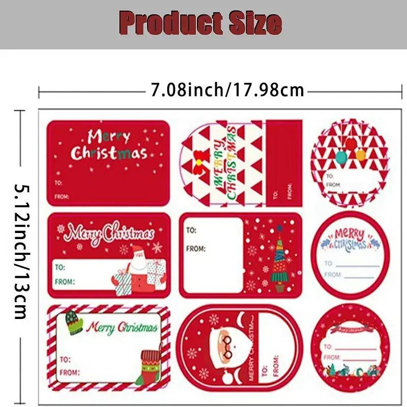 1-10Bags Christmas Stickers Gift Wrapping Seal Labels Name Tags for Baking Packages Envelopes Cards Holiday Stationery Decor