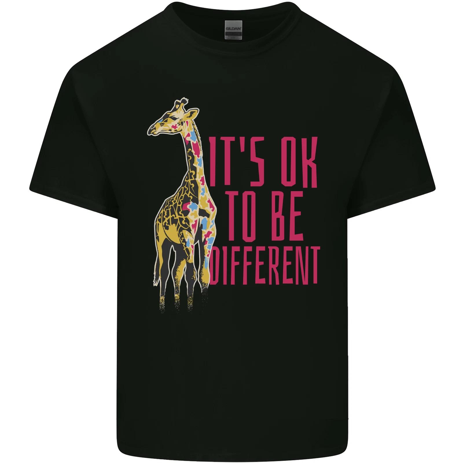 Giraffe Autism Its Okay to Be Different Kids T-Shirt Childrens 3XL