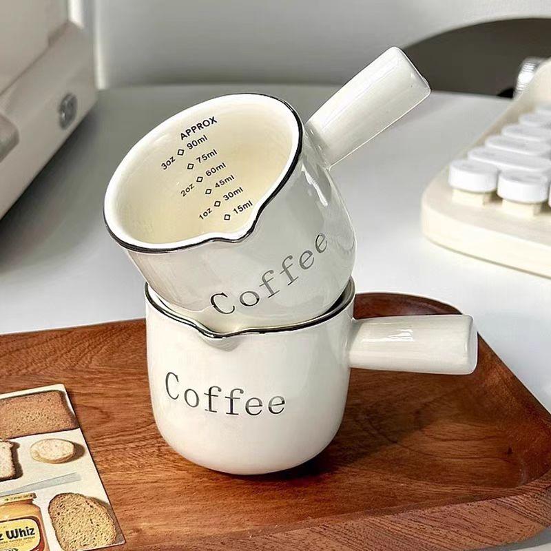 Fine Graduated Measuring Cup Top quality Espresso Extraction Cup Mini Sauce Sauce Measuring Cup Milk Pot