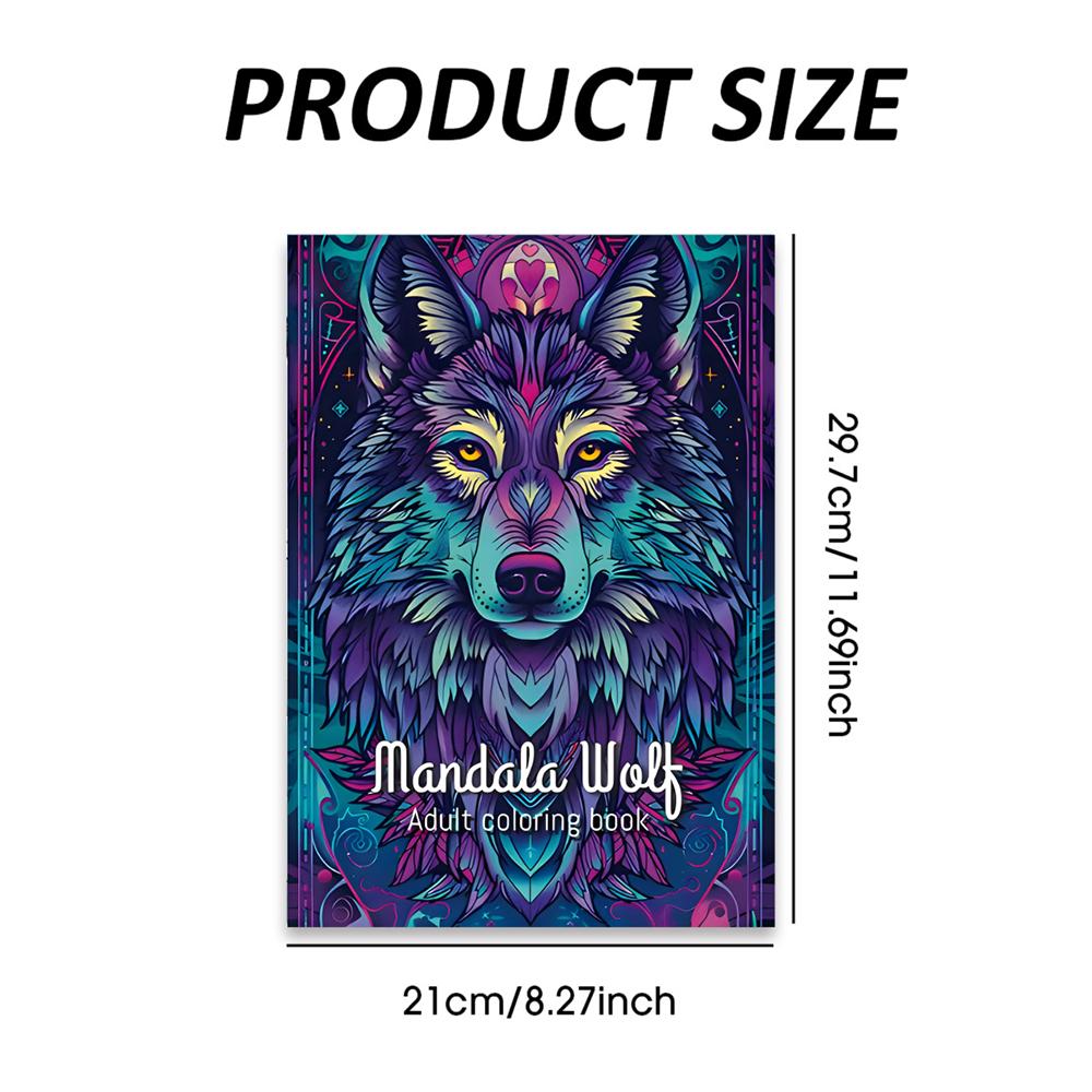 A4 Раскраска Мандала Волк Раскраска Раскраска Раскраска Рисунок Граффити Раскраска