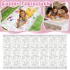 Easter Egg Doodle Paper Tablecloth, Children's Game, Disposable Paper, Holiday Party Decoration.