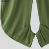 INCERUN Men Elastic Waist Casual Baggy Drop-crotch Pants Long Harem Trousers