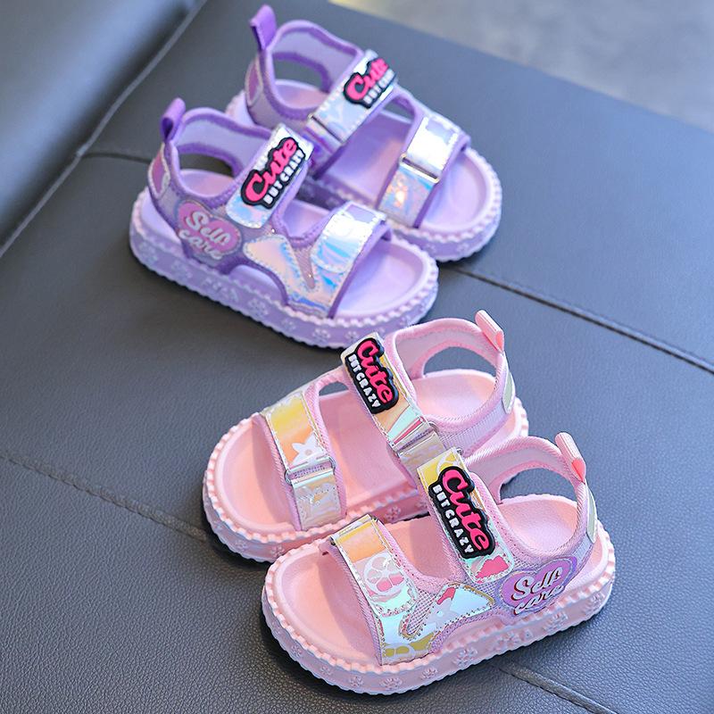 Girls Sandals 2025 New Summer Cute Fashion Sports Shoes, Soft Sole Beach Sandals for Toddler Kids