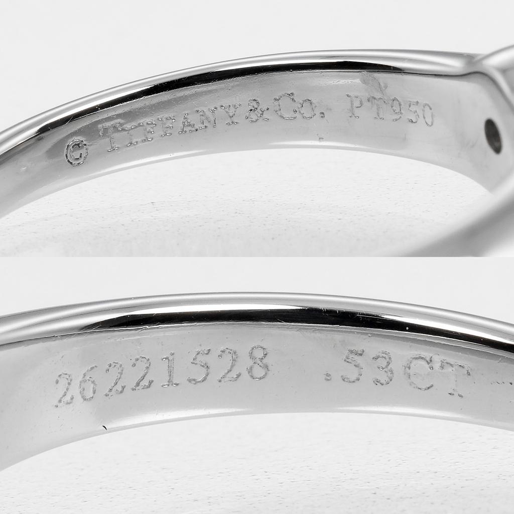 TIFFANY&Co. Solitaire Ring 0.53ct VS1/I/3EX Pt950Platinum/diamond #4.3(US Size) 5.16g Women Used