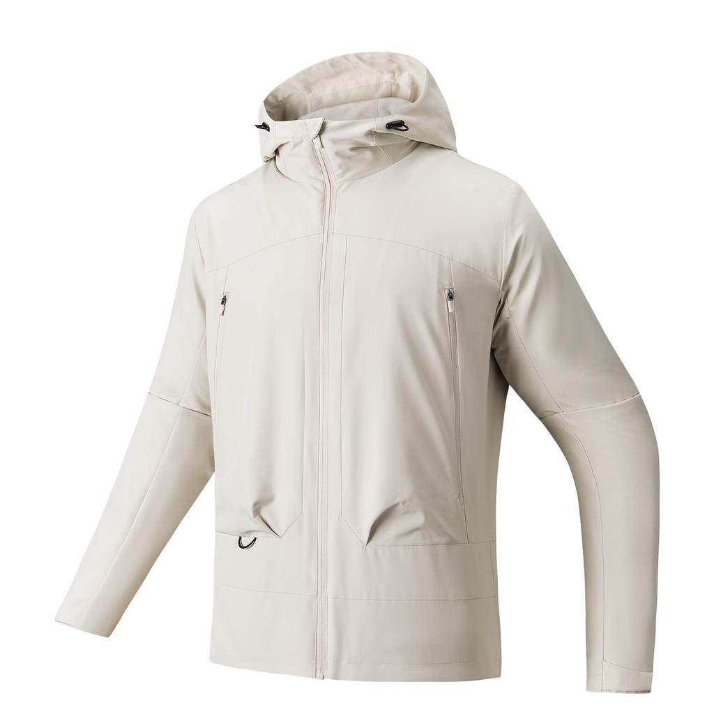 Anta Training Series Solid Color Zipper Versatile Hooded Casual Sports Jacket Men Jacket 952537601-3