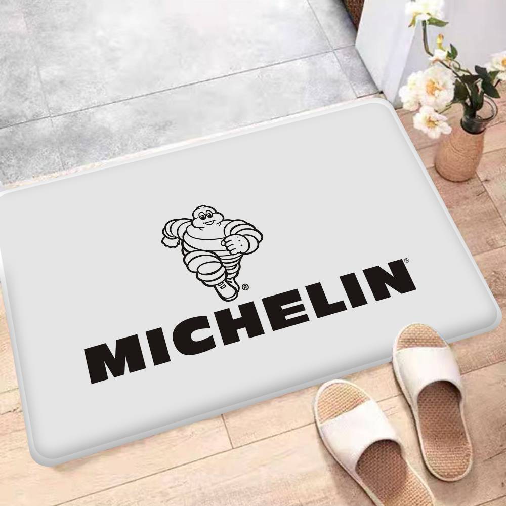 M-Michelins Logo Bathroom Mat Anti-slip Absorb Water Long Strip Cushion Bedroon Mat Hotel Decor Mat