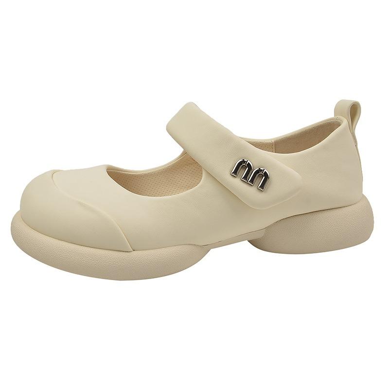Mary Jane shoes women's new summer sandals platform-soled small leather shoes Velcro not tired feet women's shoes soft-soled single shoes