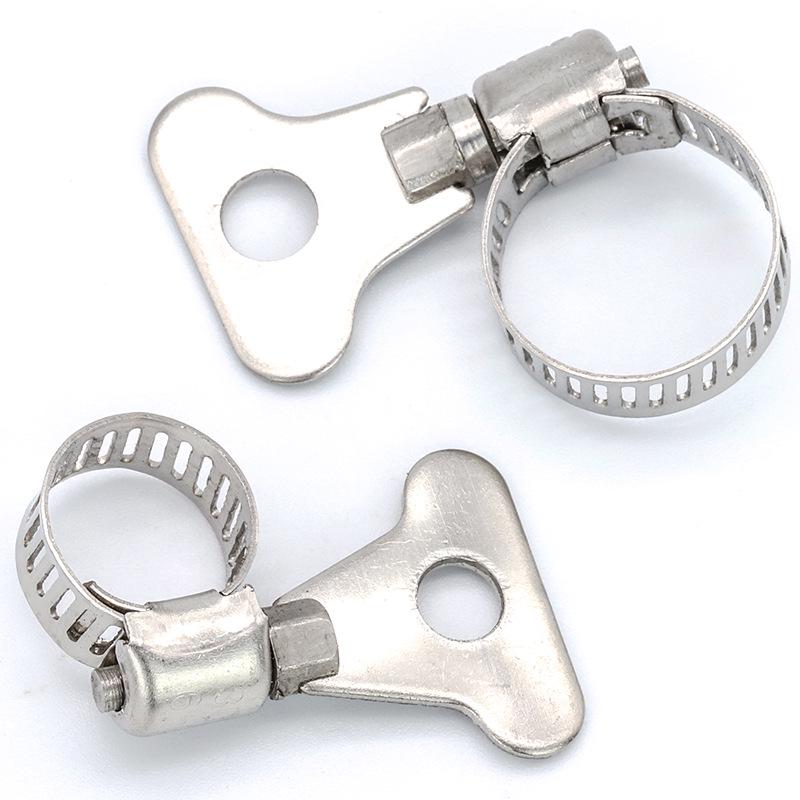 41PCS 304 Stainless Steel Hand-Tightened Hose Clamp Set with Cross-Handle