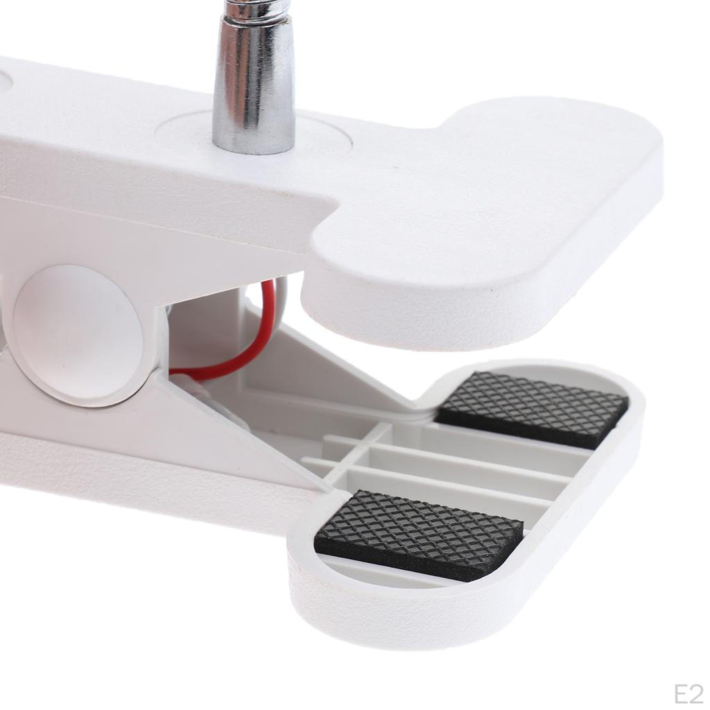 EU Plug E27 Clip On Reading Light Base Desk Lamp Socket White