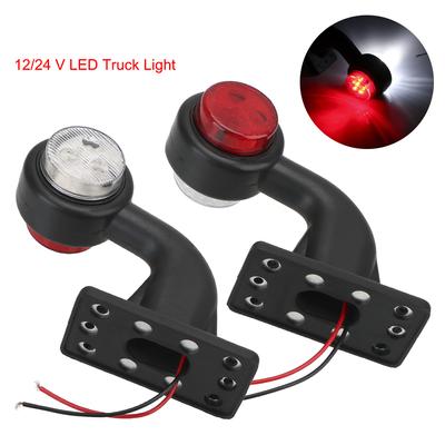 Lampada per camion 12 / 24V LED Luce di posizione laterale Rosso Bianco Gruppo fanale posteriore 2 pezzi / set Indicatore luminoso per camion con rimorchio Furgone camion