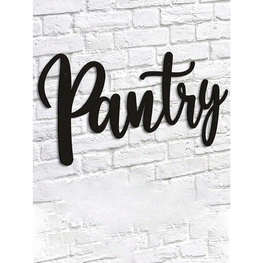 Wrought Iron Pantry Sign, Metal Wall Art for Home Kitchen Restaurant Coffee Shop, Modern Farmhouse Wall Decor, Housewarming Gift