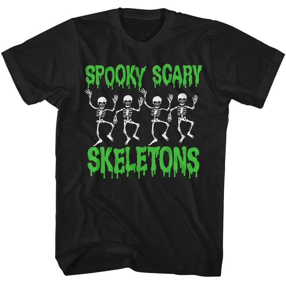 Spooky Scary Skeletons Music T-shirt Tops Tees Men's Women's Unisex