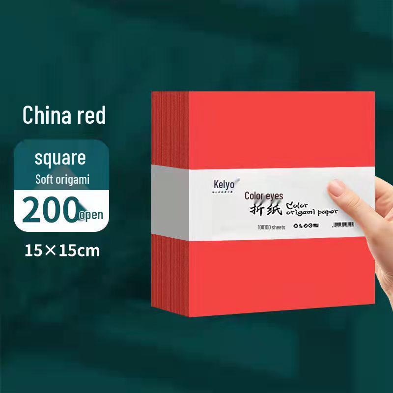 A4 Chinese Red Origami Handmade Paper for Window Decoration