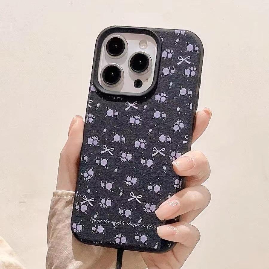 Schleife Kirsche für Apple Handyhülle 16promax für 14p Silikon für IPhone15 All Inclusive12/11/13
