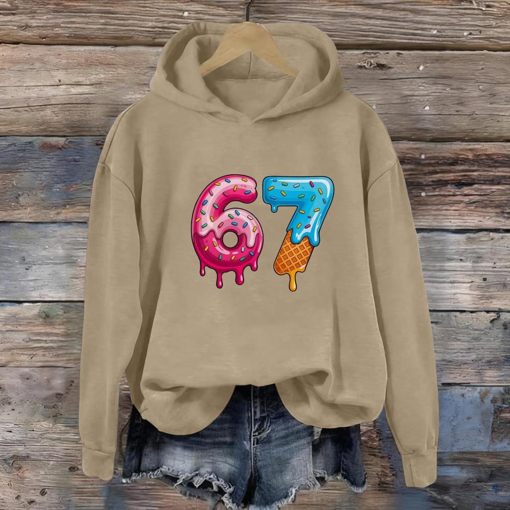 Women's Fashion Daily Versatile Casual Sweatshirts Long Sleeve Hooded Top Sweatshirts