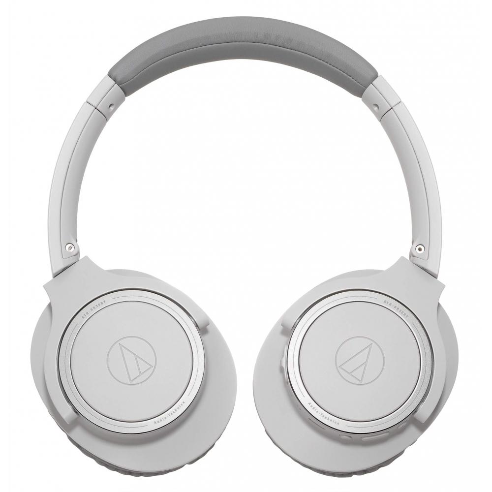 Audio-Technica ATH-SR30BT GY Wireless Headphones with Bluetooth Microphone, Up To 70 Hours Playtime, Gray ATH-SR30BT GY