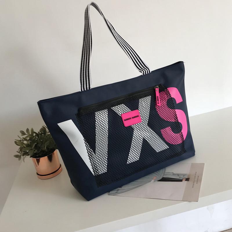 

Autumn Women s Large Capacity Dry/Wet Separation Shoulder Bag - Korean Style for Travel, Shopping, Beach темно-синий