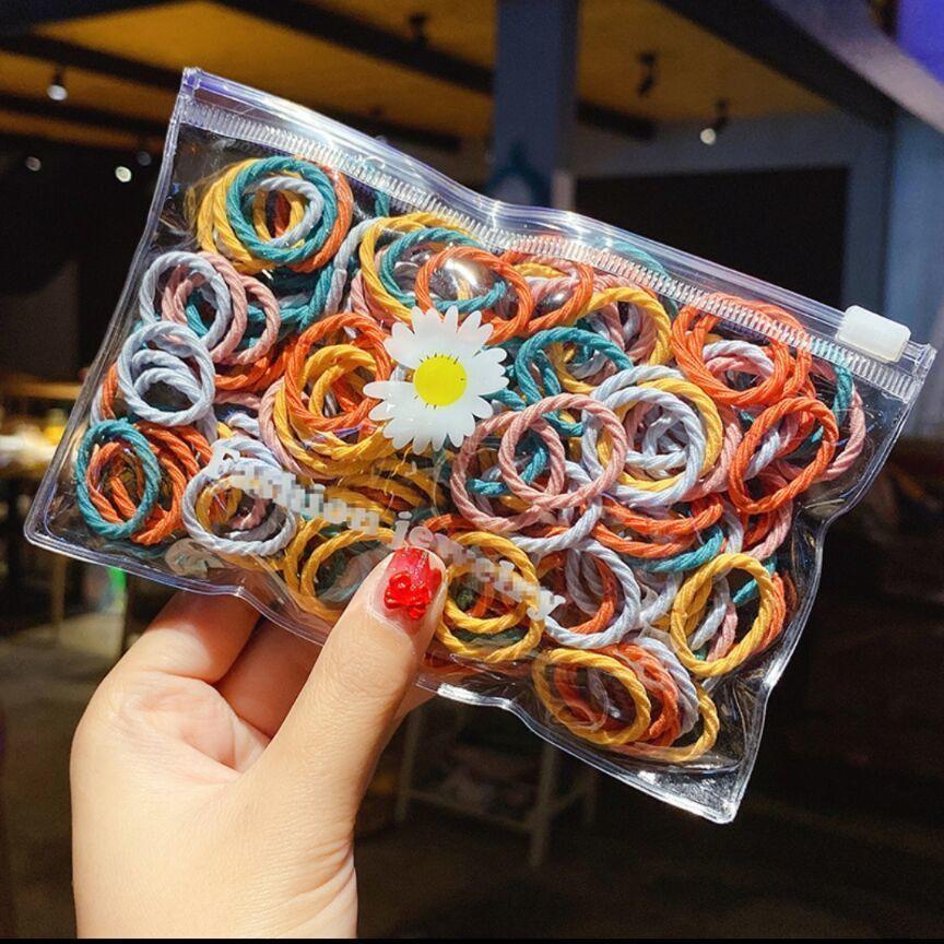 100 Boxed Tied Thumb Hair Rings, No Hair Pins, Baby, Children'S Hair Accessories, Rubber Bands, High Elasticity