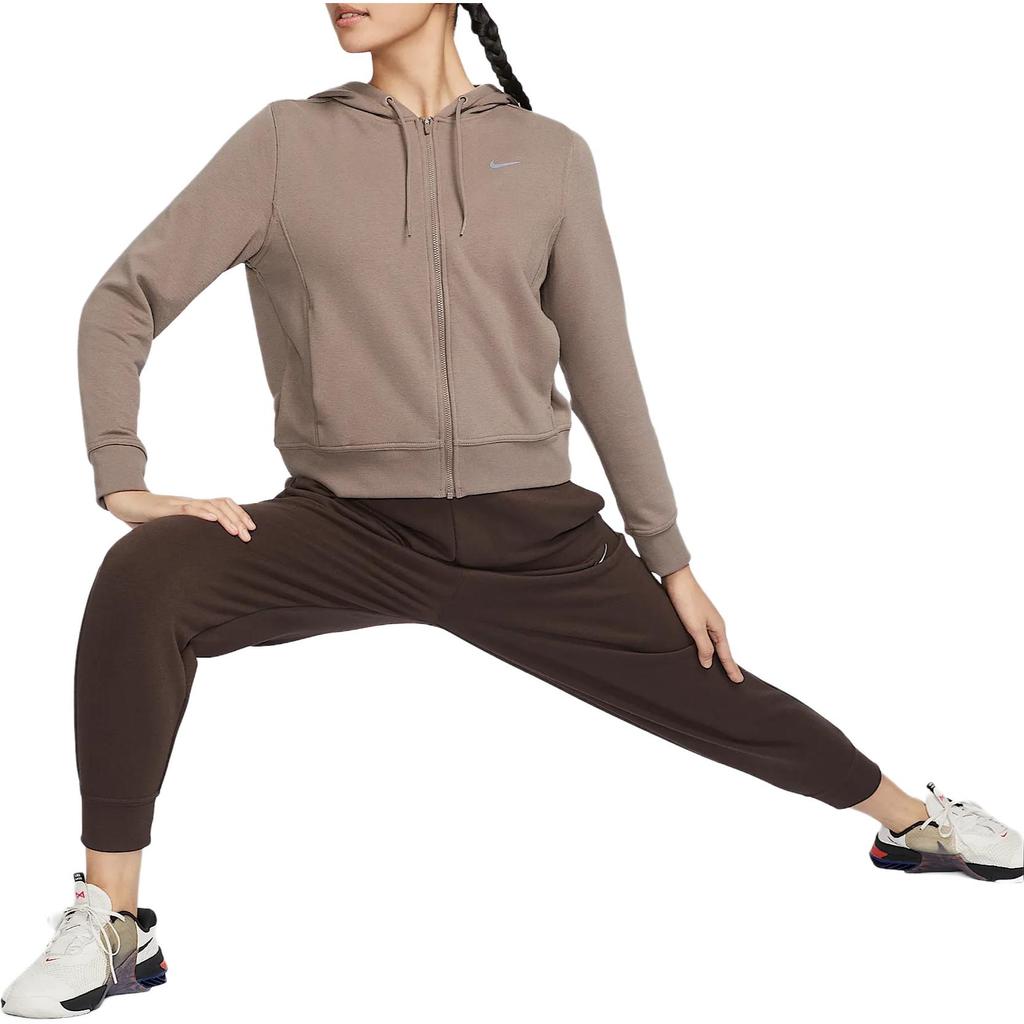 Nike Sweatshirts Women's Brown Hooded Moderate Cardigan FB5199-233