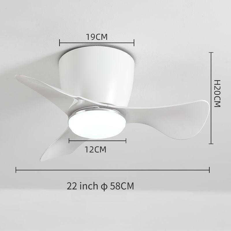 6-speed Mini 22 Inch LED Ceiling Fan With Light Household Inverter Ceiling Fan Lamp Adjustable Electric Ceiling Fan Light