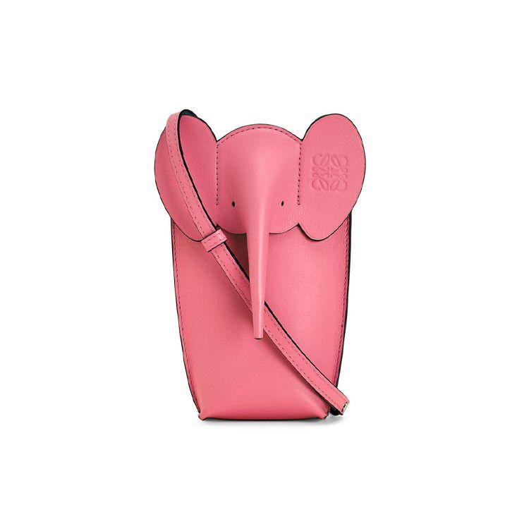 

Loewe Elephant Bag Elephant Shape Calfskin Clutch Shoulder Crossbody Bag Women Bags Light-Pink Candy-Color C623B02X03-3900 Basic Set (Bag+Dust Bag)
