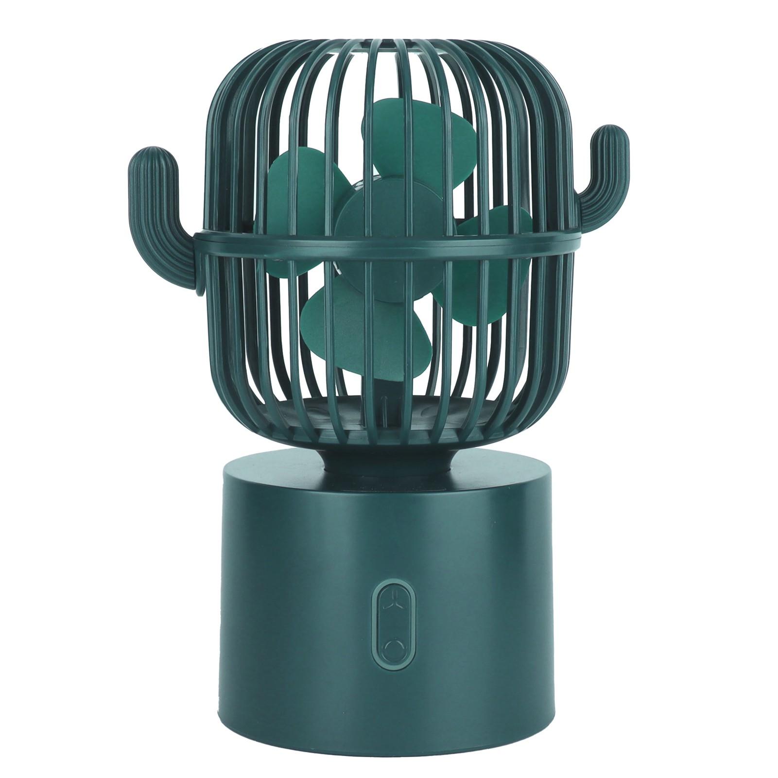 

Мини-вентилятор Cactus Moving Head USB-зарядка Портативный настольный мини-вентилятор для офиса HomeGreen зелёный