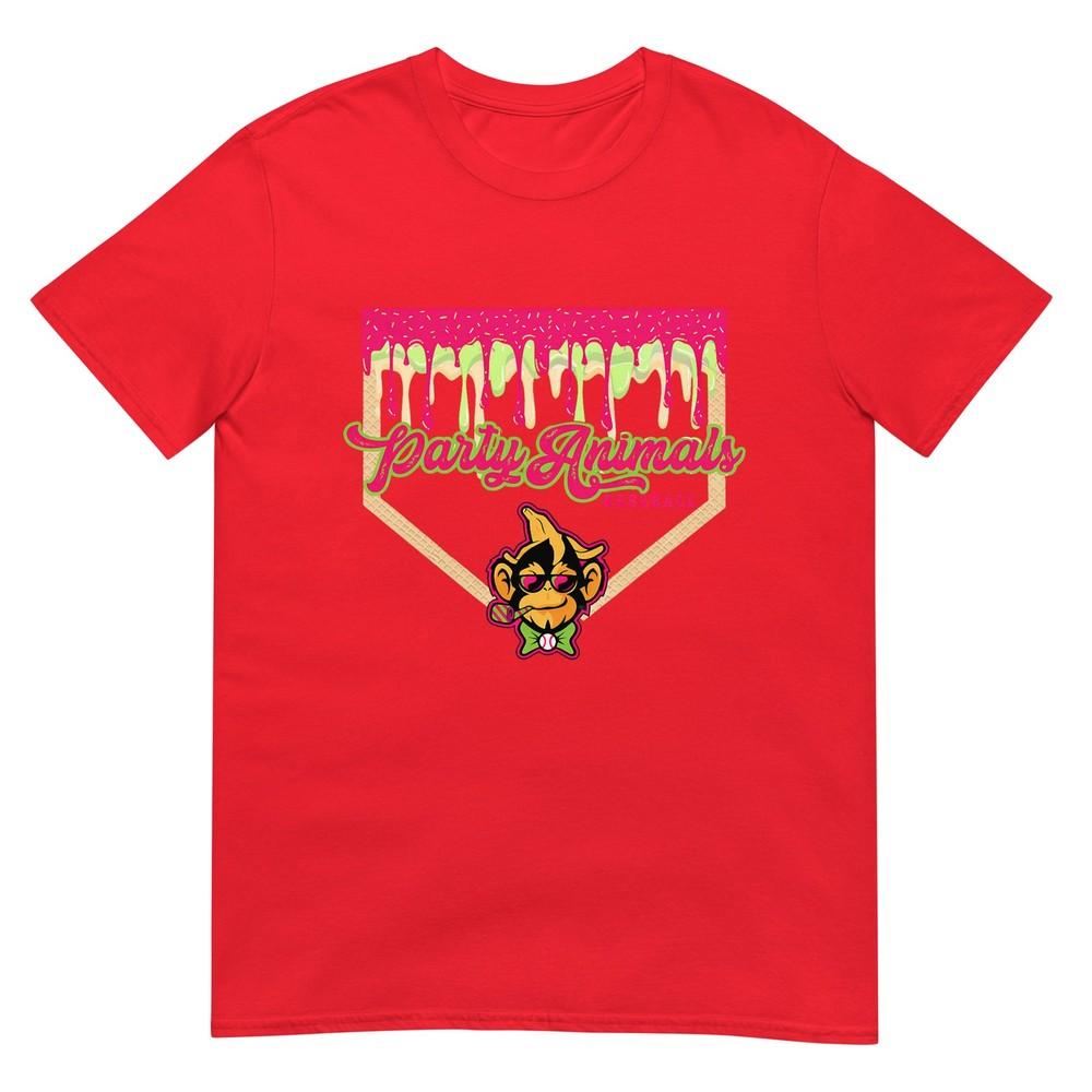 Party Animals Baseball Drippy Plate Monkey Tshirt S