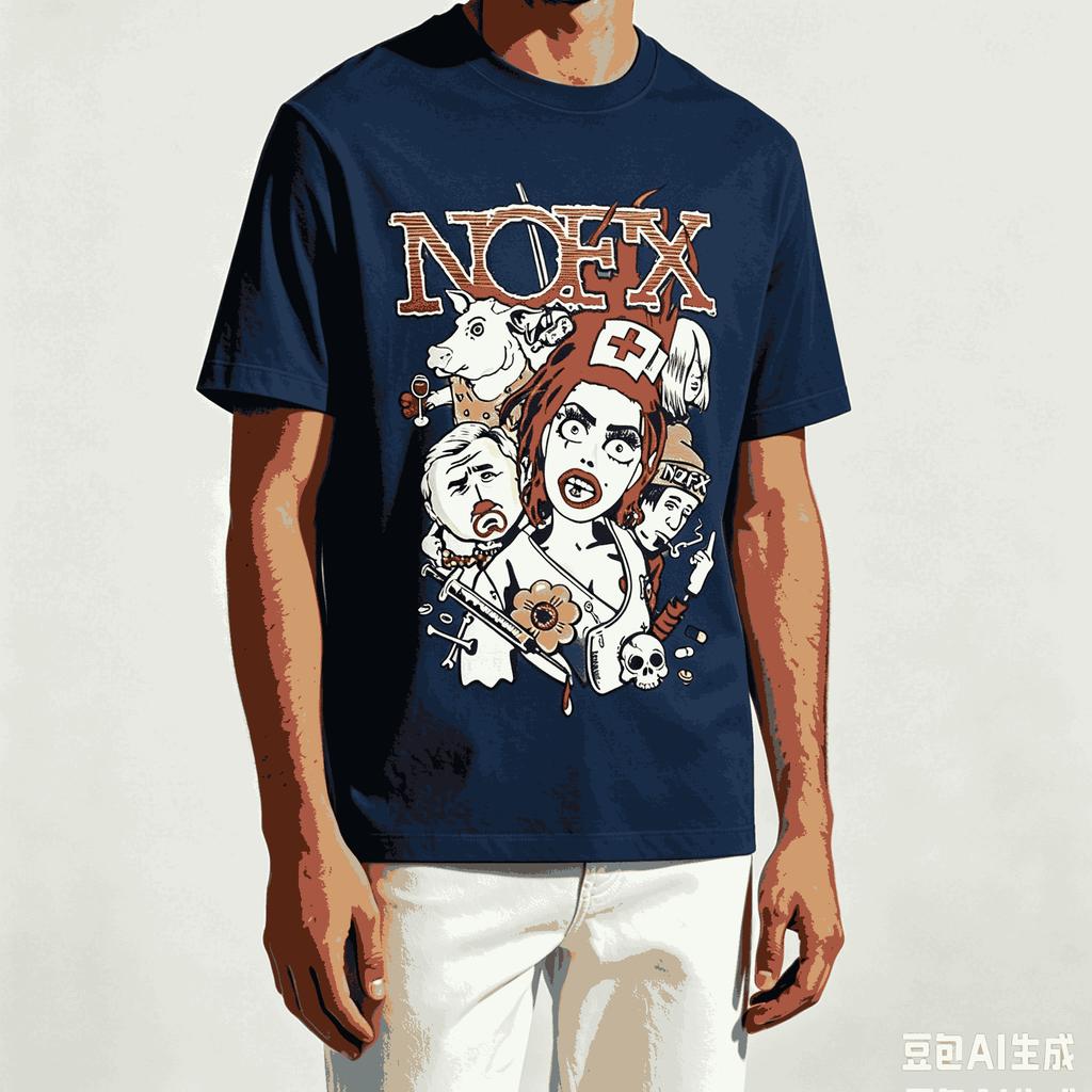 Nofx Für Fan Geschenk T-Shirt Unisex Unisex Harajuku Übergroß Unisex Kurzarm Streetwear Hohe Qualität Paare Klassische Mode Weich