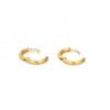 eManco Stainless Steel Gold-Plated Hoop Earrings: European & American Style Temperament Jewelry