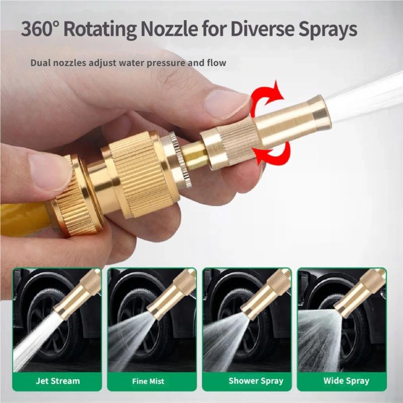 High Pressure Garden Hose Nozzle Household Car Wash Water Black Car Wash Nozzle Water Watering Pipe Car Washing B03E